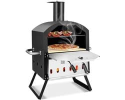 MIRA® Pizza oven Buiten - Pizza oven Buiten - Pizza oven Buiten Gas - Zwart - 31cm x 54cm x 72cm