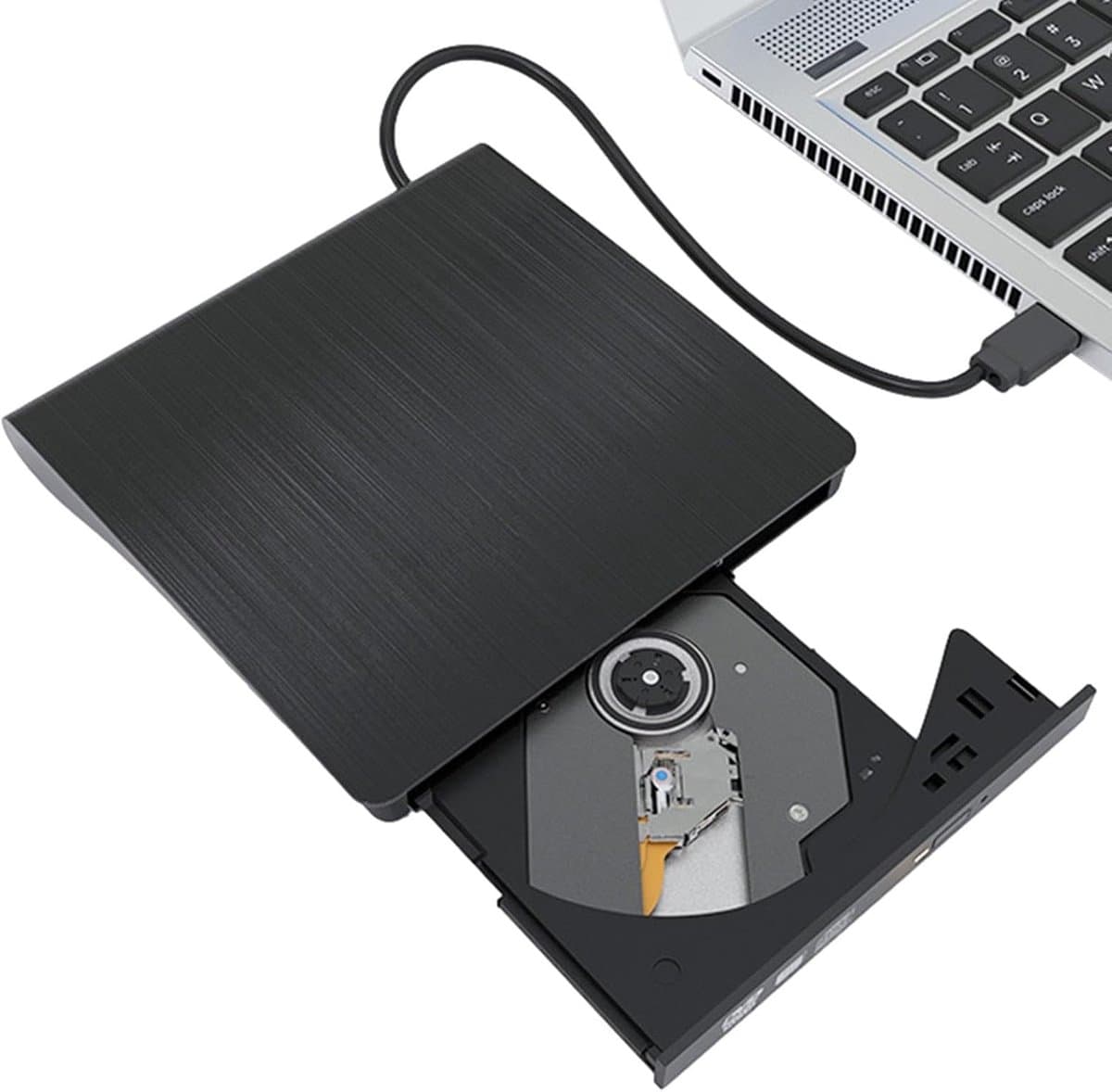 Externe Schijf - Draagbare Lezer - Film Kijken - Lezen Schrijven VCD - 14.5cm Breed - Zwart — afbeelding 1
