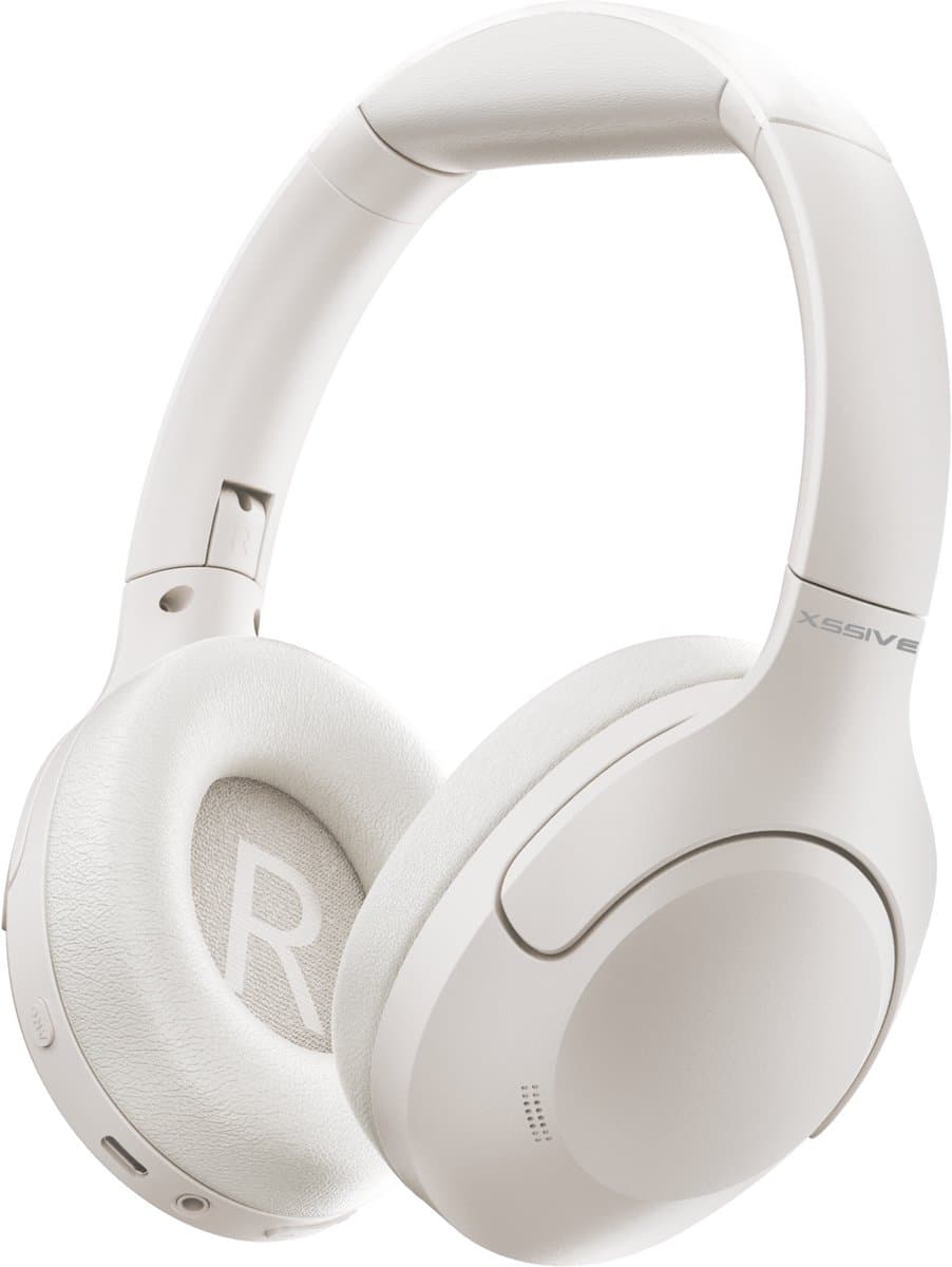 Xssive H11 Draadloze Over-Ear Koptelefoon met Active Noise Cancelling & Transparency Mode - 60+ Uur Batterij - 9 EQ Modi & ANC - Wit — afbeelding 1