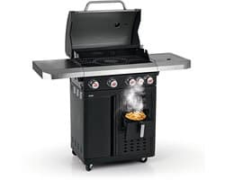 Landmann Fryton 4.1 Gasbarbecue – 3-in-1 Grillen, Bakken & Koken – BBQ met Zijbrander