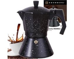 Edënbërg Stonetec Line - Percolator - Koffiemaker 9 kops - Espresso Maker 450 ML - Marmer Coating