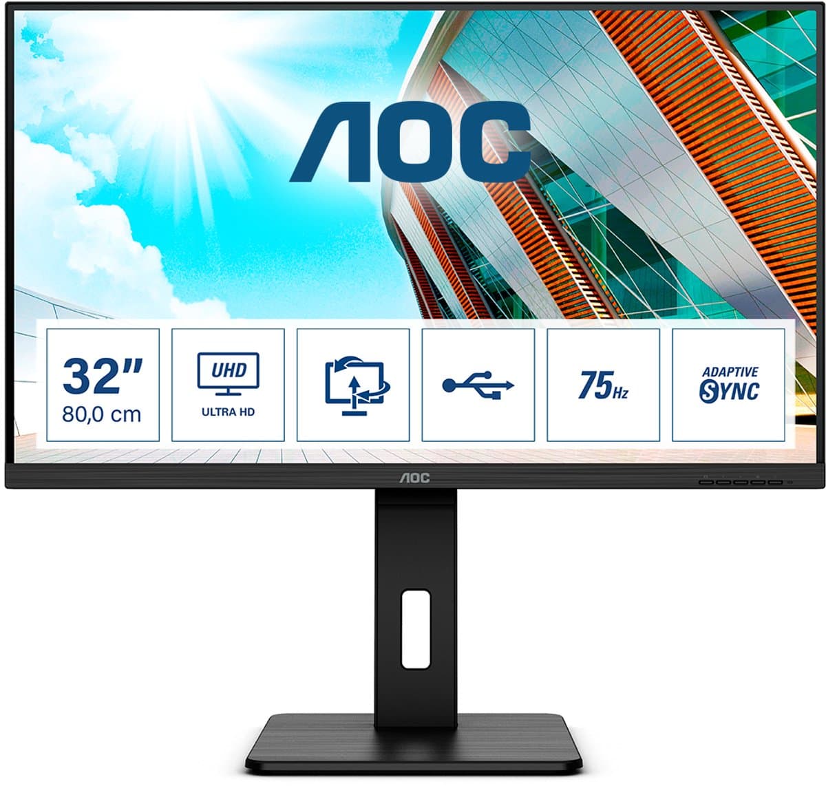 AOC U32P2 - WLED 31.5 VA 4ms — afbeelding 1