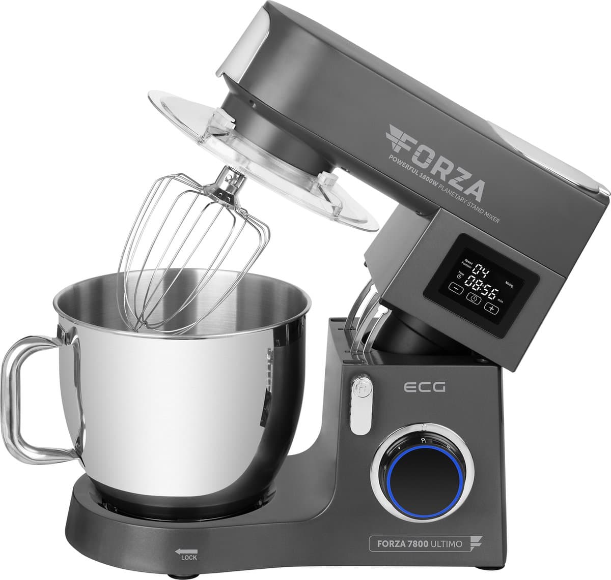 ECG FORZA 7800 Ultimo Scuro - Keukenmachine - 8 liter - 1800 W - Zwart — afbeelding 1