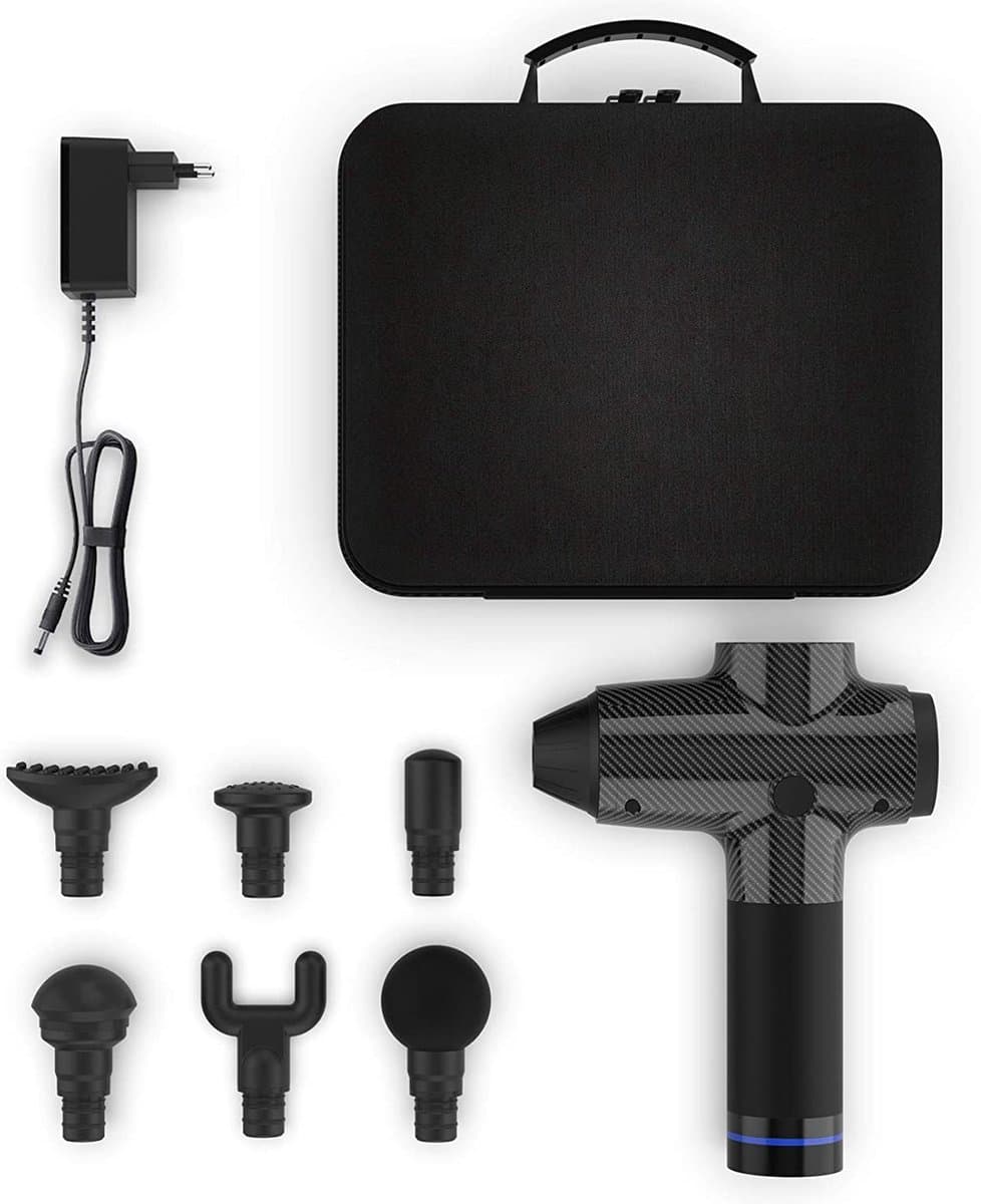 Massage Gun - Deep Tissue – Spier – Nek - Rug - Massager - 6 Snelheden & 6 Massage Hoofden - Professionele Elektrische Spier Gun — afbeelding 1