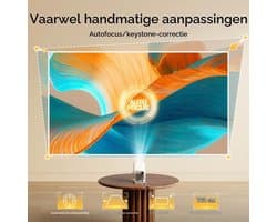 Beamer Draagbaar Native 1080p Wifi 6 - 1920 x 1080 Resolutie - LCD Scherm - Voor Thuisbioscoop - Smart Projector