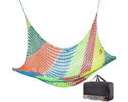Klimmen Cargo Net Dubbellaags Knooploos Veiligheidsnet Voor Speeltuinen Zware Valbescherming Voor Boomhut, Klimrek, Kinderschommel Hangmat(Size:2 * 3m(7 * 10ft),Color:multicolor)