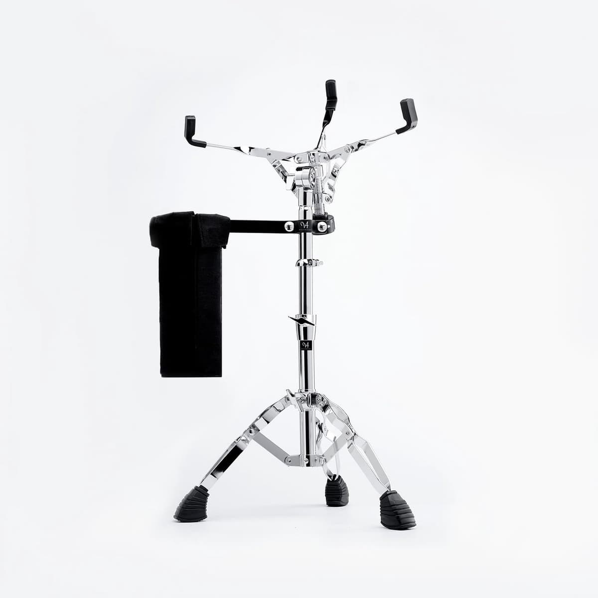 Snare Drumstandaard met houder voor drumsticks, dubbel gestreken, in hoogte verstelbaar van 44 tot 64 cm, drumpad-standaard voor 10-15 inch snare-drum en oefenpad (V-JGJ002) — afbeelding 1