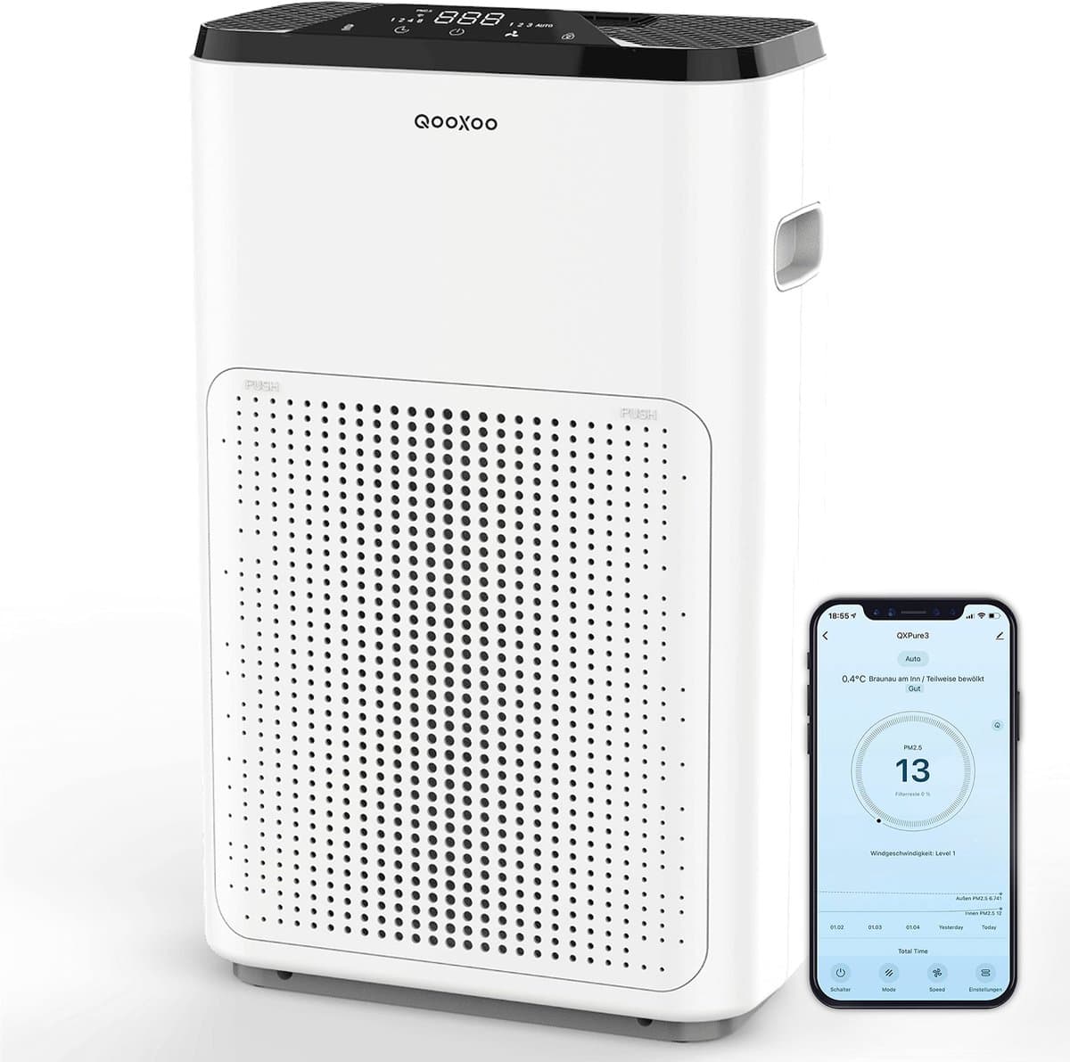 Luchtreiniger HEPA-filter - 50 m² Capaciteit - 280 Watt Vermogen - Meerkleurig - Voor Allergieën En Rookkamers — afbeelding 1