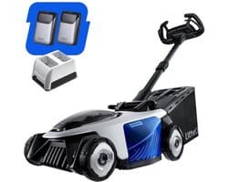 Elektrische Grasmaaier Zelfrijdend - 43 cm Maaibreedte - 2 x 20 V Accu - 50 Liter Grasopvang - Kunststof - Voor Tuinonderhoud