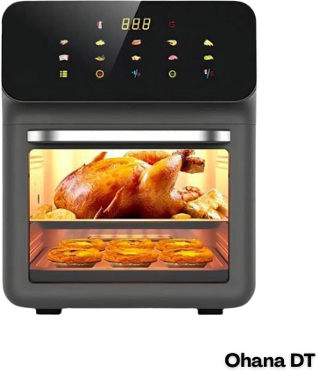 Ohana DT - Airfryer XXL - Airfryer Oven - Air Fryer - 12L - 1350W - 29x32x35 - Tot 5 Personen - RVS Behuizing - Multifunctioneel — afbeelding 1