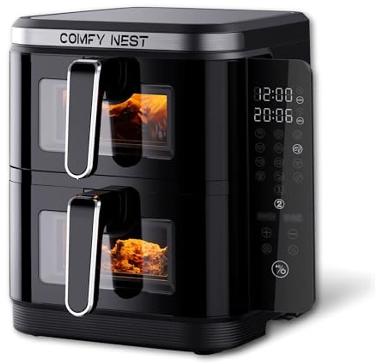 Luchtfriteuse met dubbele mand 11L - 12 kookprogramma's en LED-touchscreen — afbeelding 1
