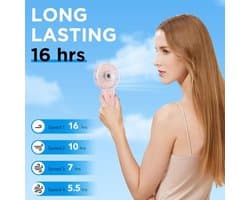 Draagbare Mini Ventilator met 4 Snelheden en 180° Opvouwbaar Ontwerp - Ideaal voor Thuis, Kantoor en Reizen
