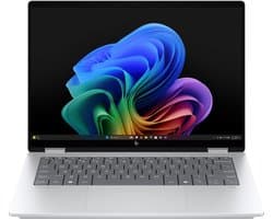 HP OmniBook X Flip Next Gen AI 14-fm0668nd Copilot+ PC Intel Core Ultra 7 256V Hybride (2-in-1) 35,6 cm (14") Touchscreen 2K 16 GB LPDDR5x-SDRAM 512 GB SSD Wi-Fi 7 (802.11be) Windows 11 Home Zilver QWERTY