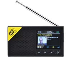 Ikello Draagbare DAB+/FM radio met Bluetooth en oplaadbare batterij - Zwart