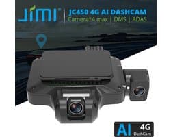 Xcruiser Jimi Jc450cc 4G Ai Dashcam Adas 3/4 Channes Live Video Gps Tracking Afstandsbediening Monitoring Cloud Opslag Wifi Auto Recorder Gratis App Web
