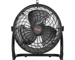 VEVOR 14-inch Vloerventilator, 3 Snelheden, 360° Verstelbare Kanteling, Industriële Ventilator met Hoge Snelheid
