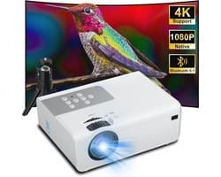 Full HD Mini Beamer met 5G WiFi en Bluetooth - Draagbare Videoprojector voor Thuisbioscoop