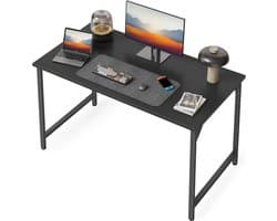 Klein Bureau Zwart - Computerbureau & Gaming Bureau - Bureautafel - Industrieel - Monte 100x50x75
