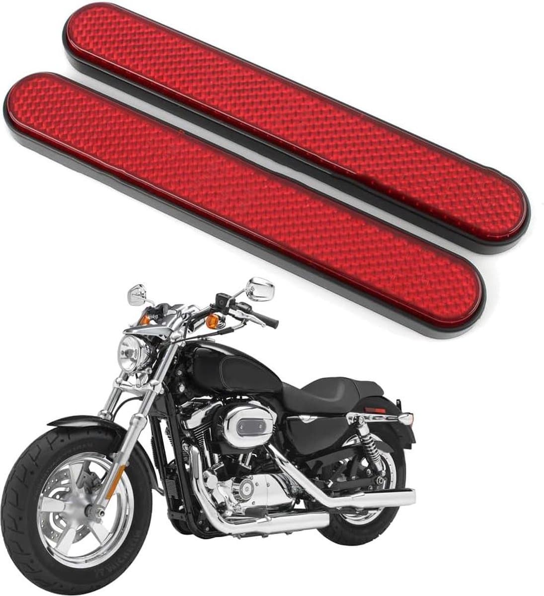 2 stuks mini 143 x 28 x 8 mm fiets reflector multifunctionele scooter - motorfiets accessoires — afbeelding 1