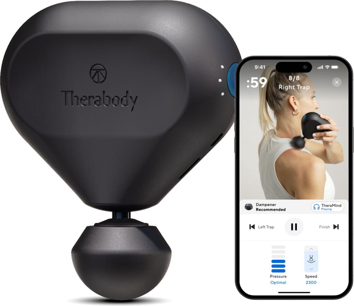 Therabody Theragun mini 2.0 Massage Gun - 3 Opzetstukken - Draagbaar - Krachtig Massage Apparaat — afbeelding 1