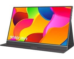 ARZOPA Draagbare Monitor voor Laptop – Portable Monitor 15,6 Inch – Draagbaar Scherm 1080FHD – HDMI/Type-C/USB-C – Extra Scherm Laptop – Laptop Scherm Uitbreider – Energiezuinig – ps5 Monitor - Tweede Scherm Laptop - met Krachtige Luidsprekers
