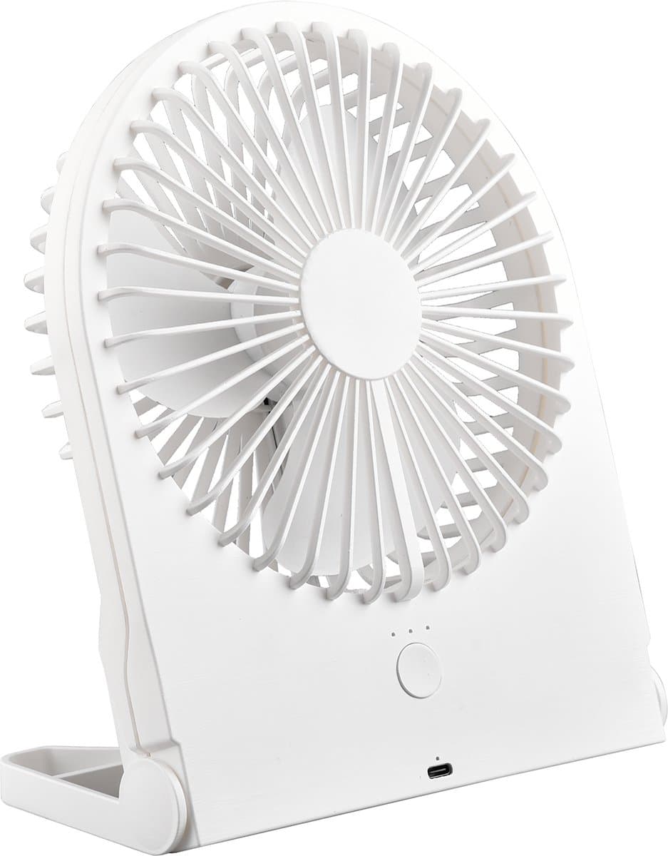 Ventilator - Trion Breezi - Tafelventilator - Staand - Rechthoek - Mat Wit - Kunststof — afbeelding 1