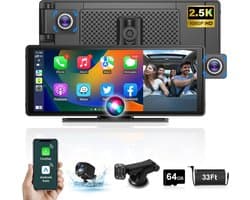 Solidchoice - 10.26 Inch Auto Display met Dashcam en Carplay