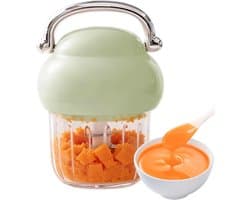 Elektrische Mini Hakker - Keukenmachine Oplader - Snel Ingrediënten Snijden - Oplaadbaar Met Handvat - 350ml Capaciteit - Groen