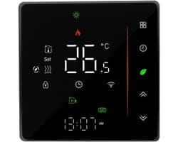 Slimme Thermostaat - Wifi Regelaar - Verwarming Regelen - App Bediening - 86mm Montagedoos - Water Vloer