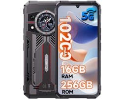 CUBOT Kingkong 11 Robuuste Smartphone 5G - 16GB(8+8) RAM - 256GB ROM - 10200mAh - 6.72 inch 120Hz - IP68/IP69K - Android 15 - 108MP Hoofdcamera - NFC - GPS - Zwart