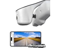 SnelShoppen - 4K+1080P Dashcam voor Auto, Voor en Achter, OEM Look, Geschikt voor Audi Model C Grijs, Met Loop Recording, G-Sensor, WiFi, App, Eenvoud
