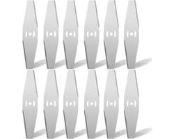SnelShoppen - 12 Stuks Metaal Grasmaaier Blades - Hoogwaardige RVS Snijbladen voor Grasmaaier - Ideaal voor Tuinonderhoud en Trimmers - Duurzaam en Ro