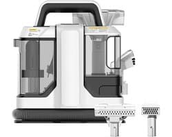 Verte Meubelreiniger - Draagbare Tapijtreiniger – 450 W - Krachtige Zuigkracht - Voor Bekleding en Vlekverwijdering – Handmodel Vlekverwijderaar voor Banken - Tapijten - Autostoelen - Matrassen en Stoffen – Wit