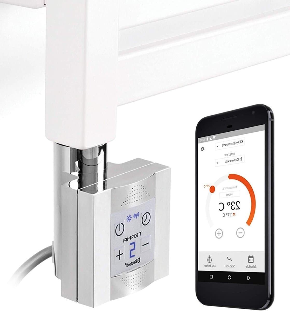 Verwarmingspatroon Badkamer - App Bediening - Handdoeken Drogen - Energiebesparend - 600 Watt - Wit — afbeelding 1
