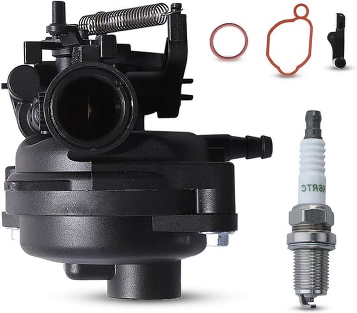 Carburateur voor grasmaaier modellen 550EX, 625EX, 675EX en 725EX inclusief bougie als reserveonderdeel voor optimale prestaties — afbeelding 1