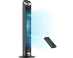 Torenventilator - Staande ventilator - Stille koeling - Met afstandsbediening - 1016 cm hoog - Wit