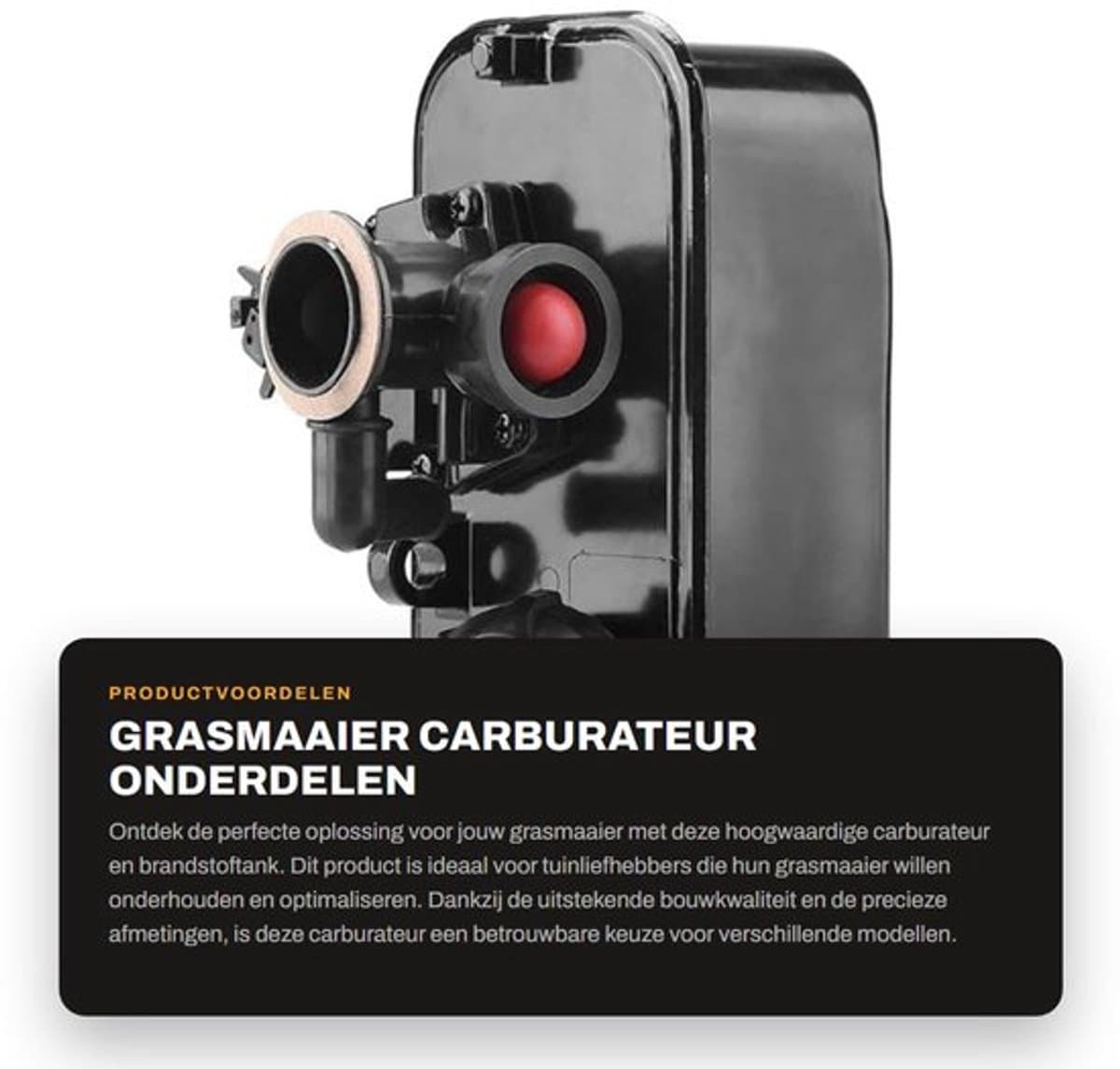 Brandstoftank Hoogwaardige Kwaliteit - Carburateur - Duurzaam - 20x9,6x5,5 cm - 673 g - Geschikt voor 498809A/494406 - Grasmaaieronderdelen — afbeelding 1