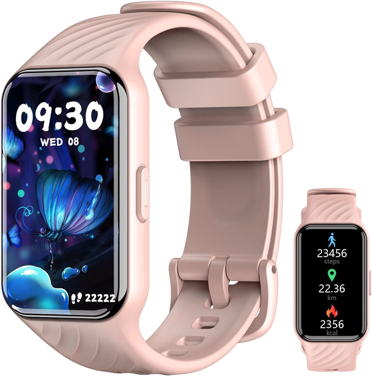 Blackview Watch - R10 - Smartwatch- Stappenteller - Slaapmonitor - Saturatiemeter - met hartslag - Bluetooth Sport Health slimme armband - voor Android en iOS. - Dames en heren - Roze — afbeelding 1