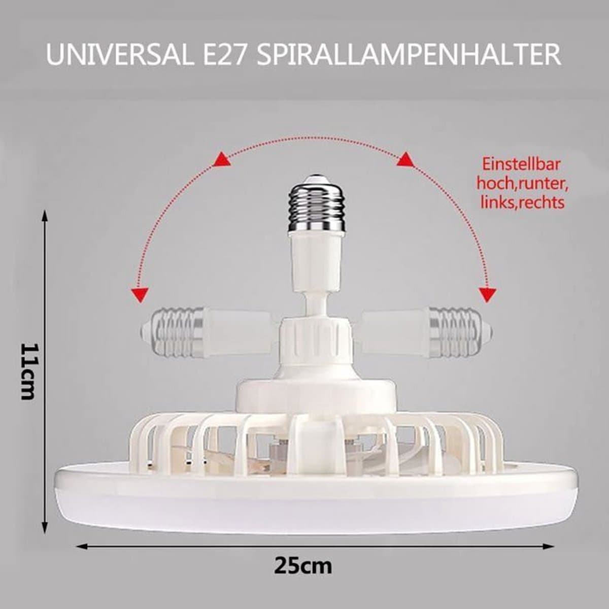 Plafondventilatorverlichting, E27 plafondventilator kroonluchter, stille plafondventilatorverlichting — afbeelding 1