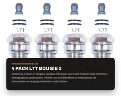 Dailygoods- Bougie L7T 4-Pack - 2-Takt Bougie - Vervangende Accessoires - Universele Bougie - Hoogwaardige Kwaliteit - Verbeterde Motorprestaties - Spark Plug