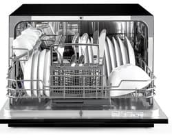 Klarstein Vaatwasser Mini voor 8 Couvert, Stille Kleine UV-vaatwasser met 6 Programma’s, Kleine Tafelvaatwasser voor Thuis, Kantoor en Camping, Mini Vaatwasser met Wateraansluiting - Vaatwasmachine Afwasmachine - 8 Maatgedekken 50 cm 1620W
