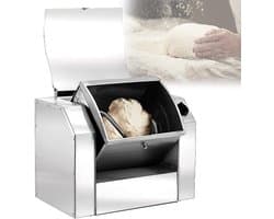 Elektrische Deegmixer - Keukenmachine Kneedmachine - Bakken Brood Maken - 90 Graden Kantelkneden - 10 Liter Bak - Zilver