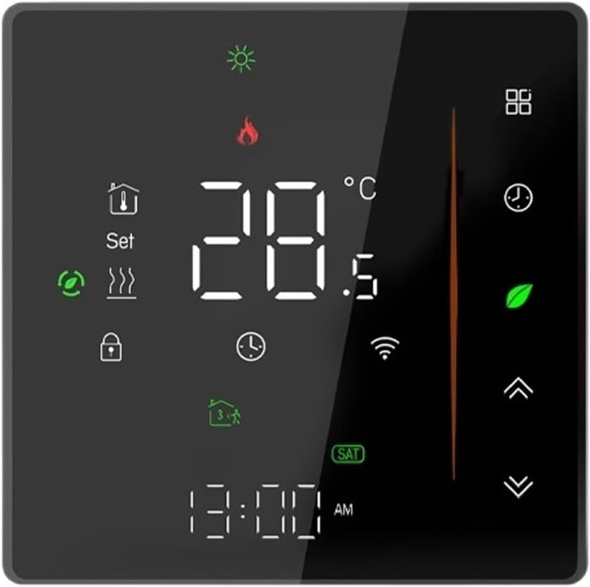 Slimme Thermostaat - Temperatuurregelaar Wifi - Verwarming Regelen - Randloos Ontwerp - Ultradun Ingebouwd - Wit — afbeelding 1