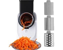 Elektrische Rasp - Keuken Snijmachine - Maaltijdvoorbereiding Thuis - 3 Verschillende Kegels - 14x16x29cm - Zwart