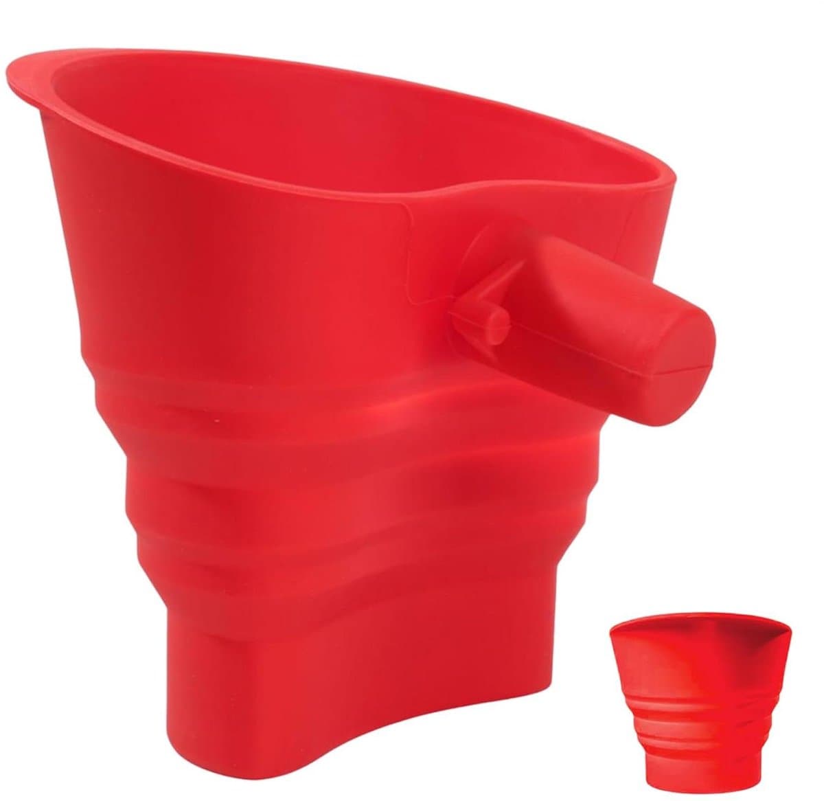Meeltrechter Keukenmachine - Keukentrechter Overloopbeveiliging - Bakken Zonder Rommel - Lekvrij Ontwerp - 5 Liter Mengers - Rood — afbeelding 1