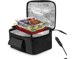 SnelShoppen - 12V Mini Auto Magnetron Elektrische Verwarmde Lunchdoos Mini Oven Persoonlijke Magnetron Tas voor Bestuurders, Koeriers, Reizigers, Werk