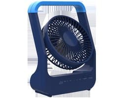 USB-bureauventilator met 20000 mAh-batterij, kleine tafelventilator, verstelbare kop met 3 snelheden, 180° draaibaar, voor thuis, op het bureau in de slaapkamer en op een buitentafel.