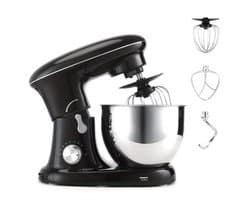 Keukenmixer – Mengmachine – Bakmixer – Deegkneder – Standmixer – 1400W Krachtige Motor – 4,5 Liter RVS Mengkom – Zwart