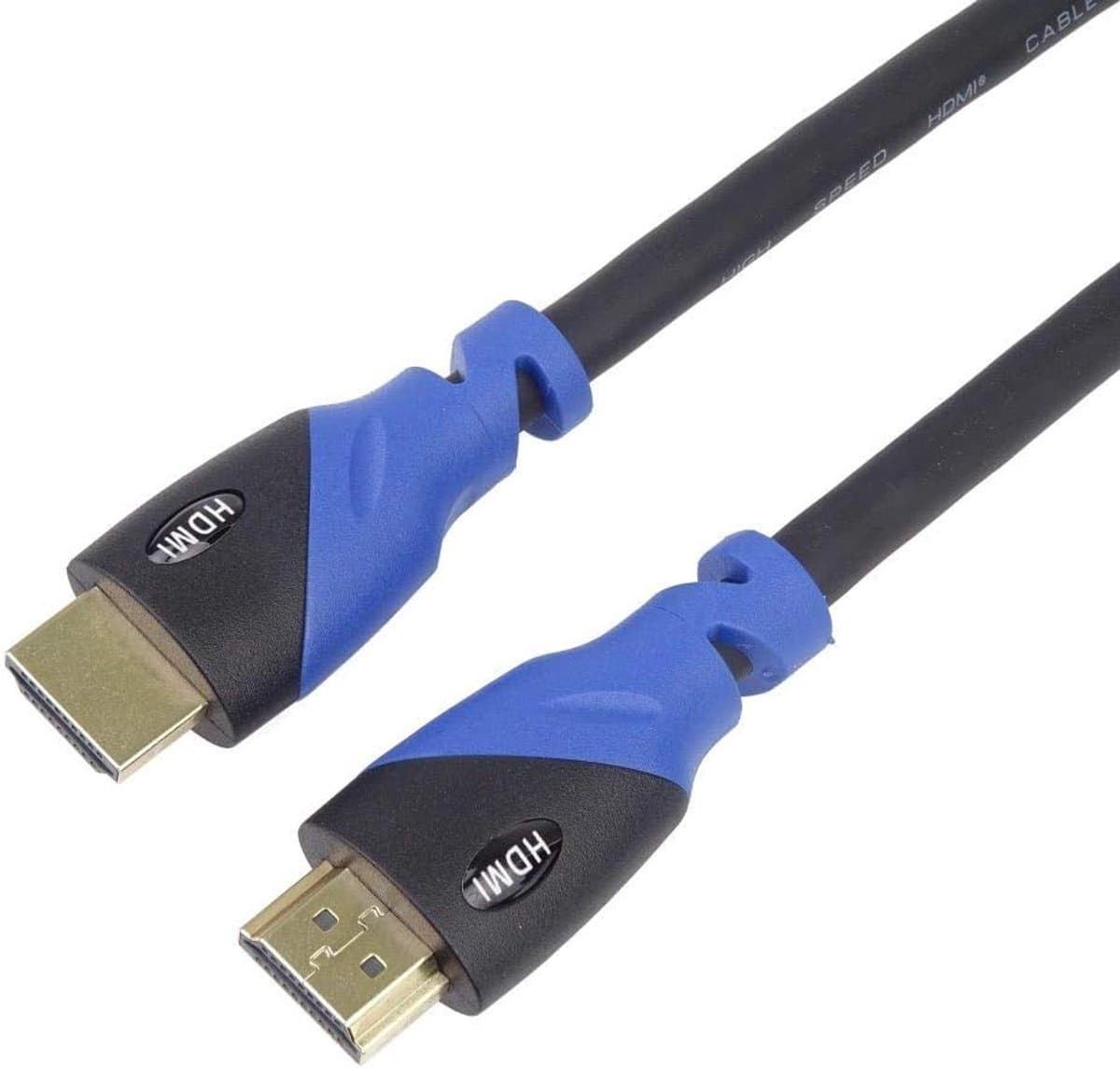 Thijox - Premium 4K HDMI 2.0b Kabel 2m - UHD 2160p @60Hz, 3D, ARC, HDCP - Vergulde Stekker, Zwart-Blauw PVC-Connector - Ideaal voor TV, Beamer en Gami — afbeelding 1
