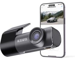 SnelShoppen - KAWA Dashcam Auto 2K 1296P met WDR & Super Nachtsicht, 360° Draaibaar, WiFi App, Loop Opname, G-Sensor, Verborgen Ontwerp voor Rijzekerh